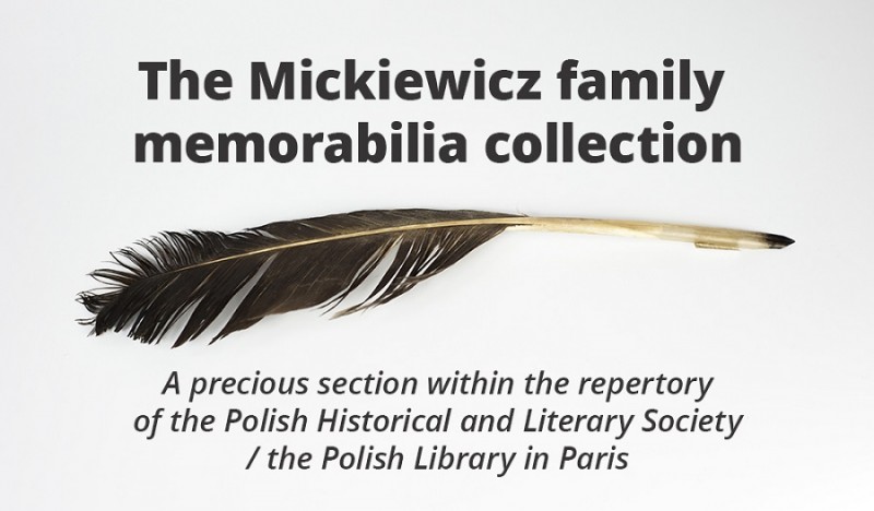 Mickiewicziana i numizmaty w zbiorach Biblioteki Polskiej w Paryżu ‒ opracowanie i upowszechnianie cyfrowych kolekcji, Instytut POLONIKA