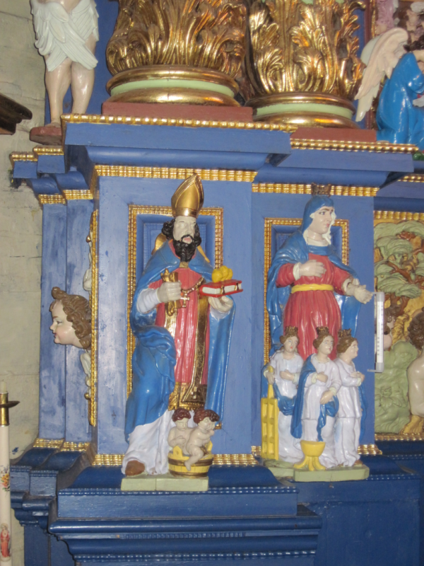 Cerkiew w Żyrawce, retabulum, św. Zofia i św. Mikołaj